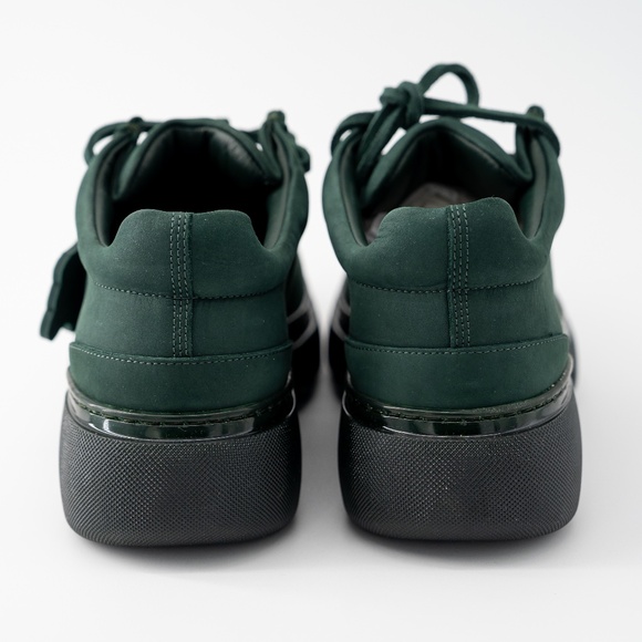 size 39.5 / 9.5us Burberry Creeper Lace Up Vine Green Boots - Picture 3 of 14